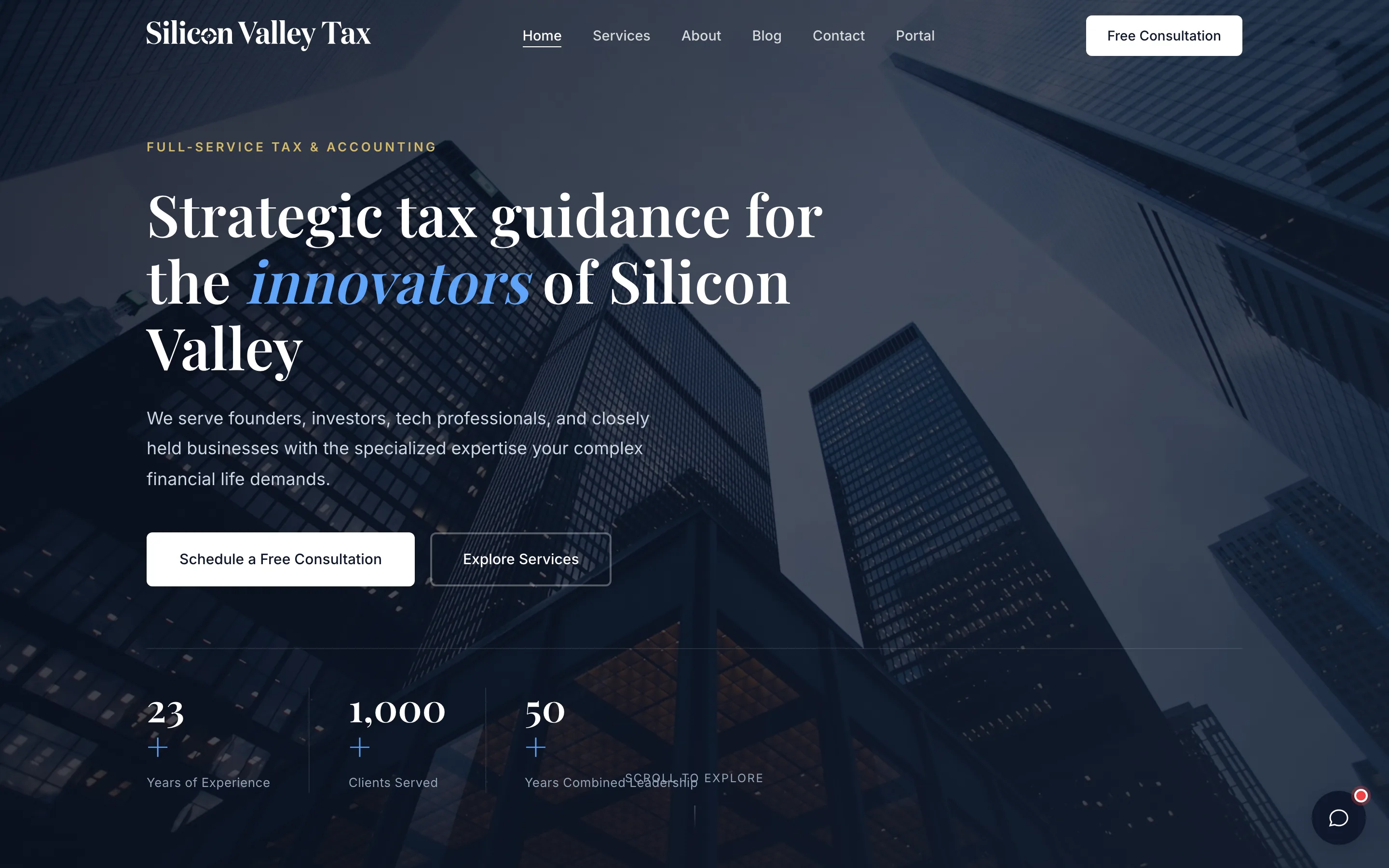Silicon Valley Tax homepage screenshot